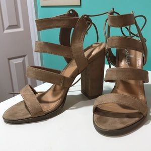 Tan Lulu’s Strappy Heels